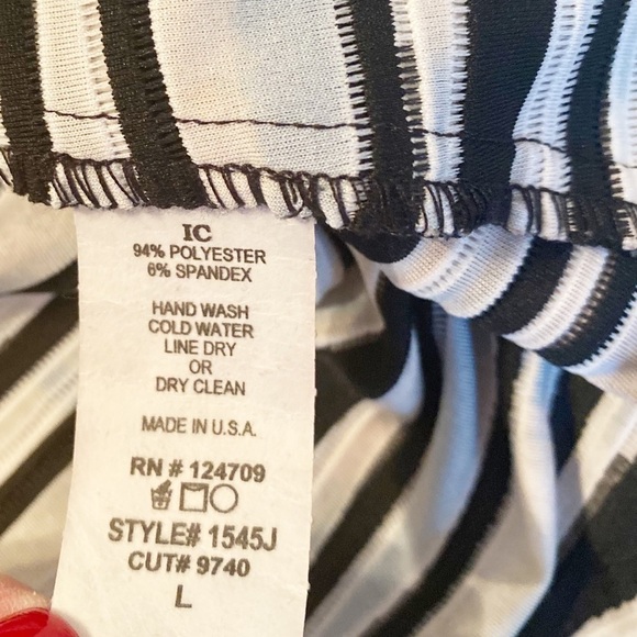 IC by Connie K Asymmetrical Striped 3/4 Sleeve Jacket - L - Picture 5 of 14